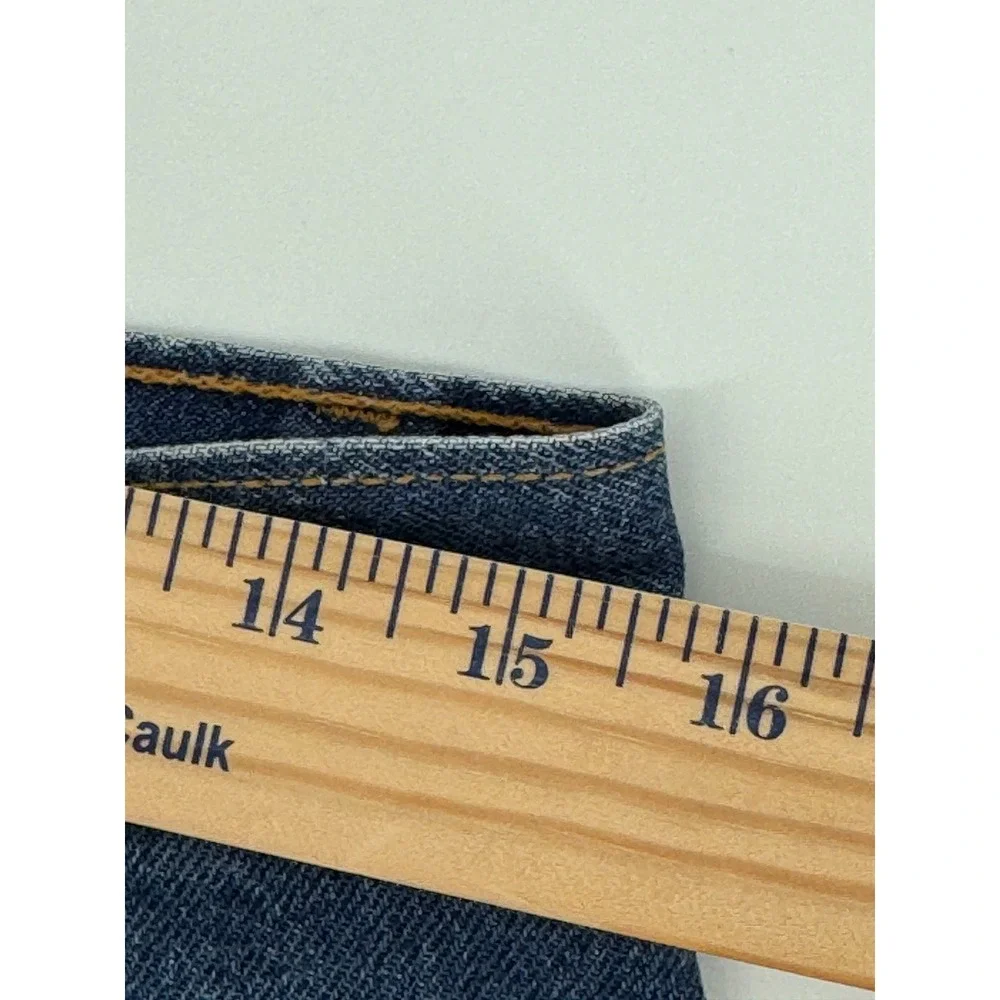 Vintage Levi's 550 Y2K 31x32‎ 90s Red Batwing USA Relaxed Fit Jeans Blue Mens